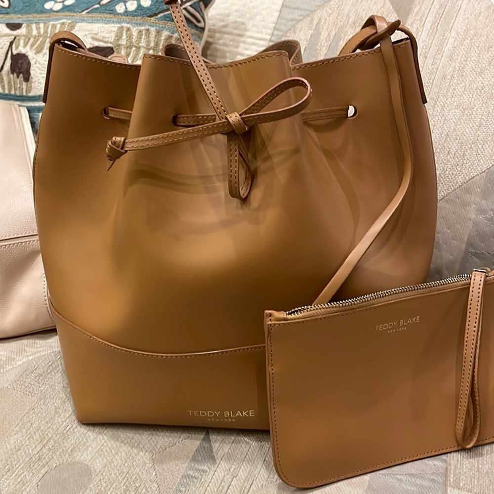 ELIZA STAMPATTO 8" - CAMEL BROWN bucket style purse